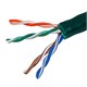 1000FT Cat5e Bulk Bare Copper Ethernet Cable, UTP, Solid, Riser Rated (CMR), 24AWG, Green, Generic