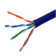 1000FT Cat5e Bulk Bare Copper Ethernet Cable, UTP, Solid, Riser Rated (CMR), 24AWG, Purple, Generic