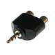 Product Image for RCA Audio Splitter Adapter (3.5mm Male to 2 RCA Female) (Stereo)