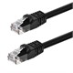 25FT 24AWG Cat5e 350MHz UTP Bare Copper Ethernet Network Cable - Black