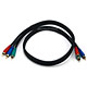 3ft 22AWG 3-RCA Component Video Coaxial Cable (RG-59/U) - Black