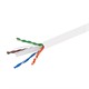 Product image for 1000FT 24AWG Cat6 550MHz UTP Stranded, In-Wall Rated (CM), Bulk Ethernet Bare Copper Cable - White
