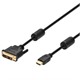 6ft 28AWG High Speed HDMI® to DVI Adapter Cable w / Ferrite Cores - Black