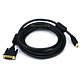15ft 28AWG Standard HDMI® to DVI Adapter Cable w / Ferrite Cores - Black