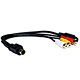Product image for Video CARD (8 Pin) to S-Video / TV-out (3 Composite RCA Jack) Adapter for ATI All-In-Wonder