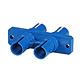 Multimode ST/ST Duplex Fiber Optic Adaptor, Plastic Body