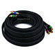 25ft 18AWG CL2 Premium 3-RCA Component Video Coaxial Cable (RG-6/U) - Black