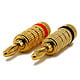 Image of 1 PAIR OF High-Quality Gold Plated Speaker Banana Plugs, Closed Screw Type
