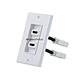 Product image for HDMI 1.3 Two-Piece Inset Wall Plate with 4 inches built-in flexible extension cable - Dual Port (2P)