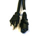 Product Image for 18AWG Power Cord w/ 3 conductor PC power connector socket (C13/5-15P) -  1ft (Black)