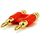 Image of Dual High-Quality Gold Plated Speaker Banana Plugs, Red