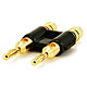 Image of Dual High-Quality Gold Plated Speaker Banana Plugs, Black