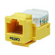 Image of Cat5E RJ-45 Toolless Keystone Jack in Yellow