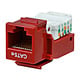 Image of Cat5E RJ-45 Toolless Keystone Jack in Red