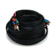 25ft 22AWG 5-RCA Component Video/Audio Coaxial Cable (RG-59/U) - Black