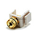 Product image for Keystone Jack - Banana Jack w/Black Ring (White) 