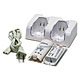 Product Image for Dual Charging Dock w/ two Rechargable Batteries(Ni-MH) and Modified battery covers for Wii