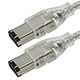 Product image for IEEE-1394 FireWire iLink DV Cable 6P-6P M/M - 15ft (CLEAR) 