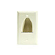 1-Gang Recessed Low Voltage Cable Wall Plate - Lite Almond