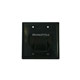 2-Gang Recessed Low Voltage Cable Wall Plate - Black