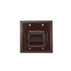 2-Gang Recessed Low Voltage Cable Wall Plate - Brown