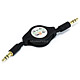 Product Image for 3.5mm Stereo Plug/Plug M/M Retractable Cable (Black)