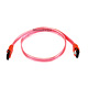 Product image for SATA2 Cables w/Locking Latch / UV Red - 18 Inches