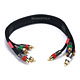 1.5ft 18AWG CL2 Premium 5-RCA Component Video/Audio Coaxial Cable (RG-6/U) - Black