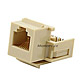 Product image for  RJ-11/RJ-12 Tooless Keystone Jack - Ivory