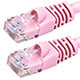 0.5FT 24AWG Cat5e 350MHz UTP Bare Copper Ethernet Network Cable - Pink