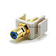 Product image for Keystone Jack - Modular RCA w/Blue Center (White)