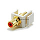 Product image for Keystone Jack - Modular RCA w/Red Center (White) 
