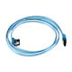 Image of 36inch SATA 6Gbps Cable w/Locking Latch (90 Degree to 180 Degree) - UV Blue