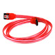 Image of 36inch SATA 6Gbps Cable w/Locking Latch (90 Degree to 180 Degree) - UV Red