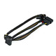 18inch 4pin MOLEX Male to (3) 15pin SATA II Female Power Cable (Net Jacket)