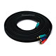 15ft 22AWG 3-RCA Component Video Coaxial Cable (RG-59/U) - Black