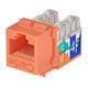 Image of Cat5E Punch Down Keystone Jack - Orange