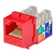 Image of Cat5E Punch Down Keystone Jack - Red