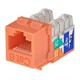 Image of Cat6 Punch Down Keystone Jack - Orange