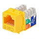 Image of Cat6 Punch Down Keystone Jack - Yellow