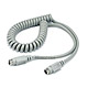 Product image for 6ft MDIN4 M/M 1:1 Coiled Cable - Beige 