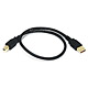 1.5ft USB 2.0 A Male to B Male 28/24AWG Cable - (Gold Plated)
