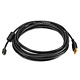 Image of 15ft USB 2.0 A Male to Micro 5pin Male 28/24AWG Cable w/ Ferrite Core (Gold Plated)