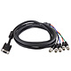 VGA HD-15 to 5 BNC RGB Video Cable for HDTV Monitor cable - 10FT (Black)