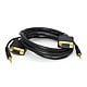 3ft Super VGA HD15 M/M Cable w/ Stereo Audio and Triple Shielding (Gold Plated)