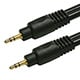 Image of 6ft Premium 3.5mm Stereo Male to 3.5mm Stereo Male 22AWG Cable (Gold Plated) - Black