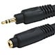 6ft Premium 3.5mm Stereo Male to 3.5mm Stereo Female 22AWG Extension Cable (Gold Plated) - Black
