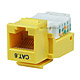 Image of Cat6 RJ-45 Toolless Keystone - Yellow