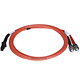 Product image for MTRJ (Female)-ST/PC, MM, Duplex, 62.5/125, 1.8MM DIA. 2 Meter-(Patch Cord/Jumper)