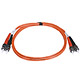 Product image for ST/PC-ST/PC, MM, Duplex, 62.5/125, 3.0MM DIA. 1 Meter-(Patch Cord/Jumper)